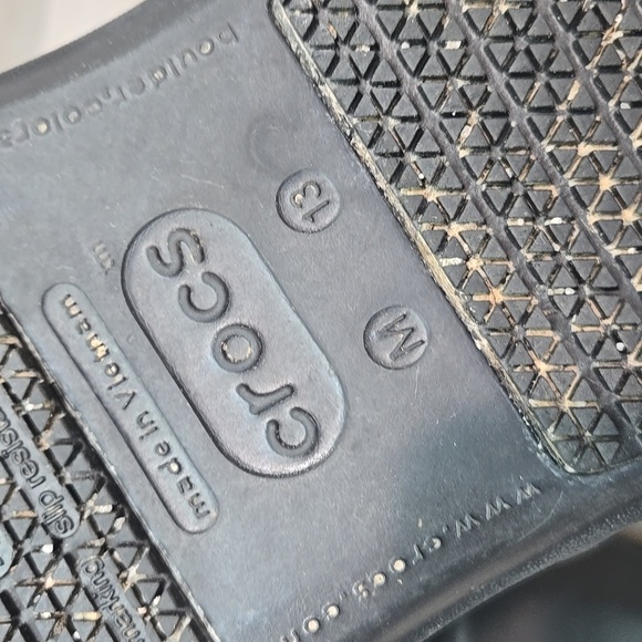 Crocs Men's Black Outdoor Rubber Clogs Shoes Sz 13 - Picture 11 of 11